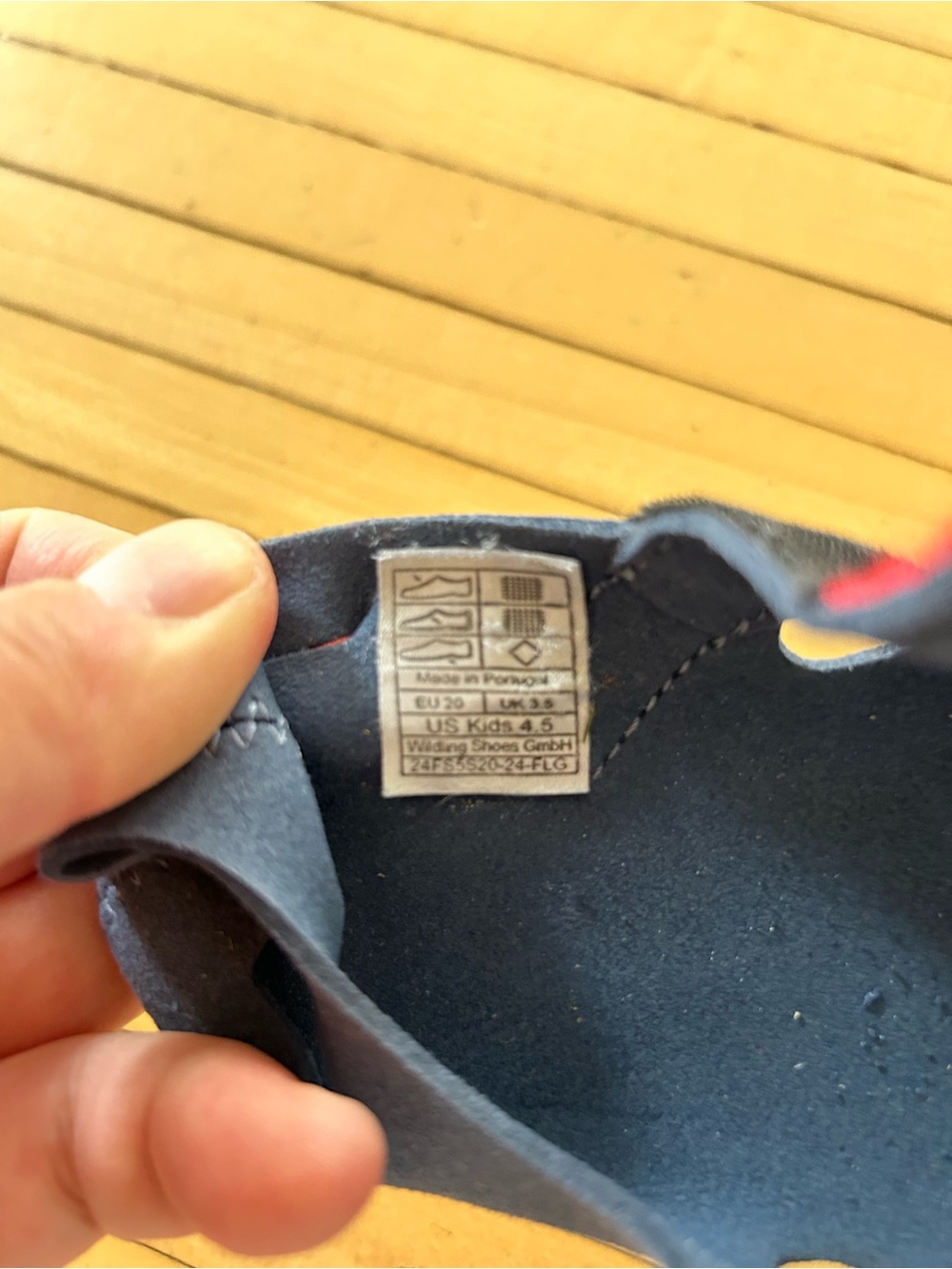 Kids Navy Blue leather-Strap Sandals - Picture 4 of 4